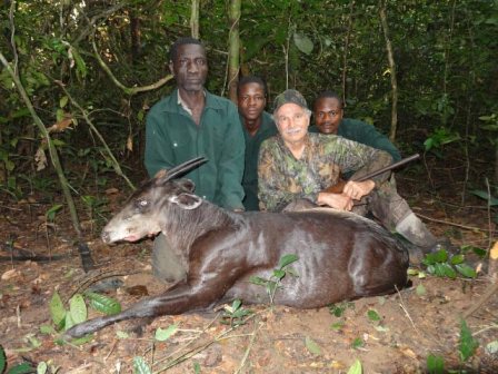 YELLOW-BACKED DUIKER L to R  Sao Brophy, Edwin Brophy, Ken, Boima McGill