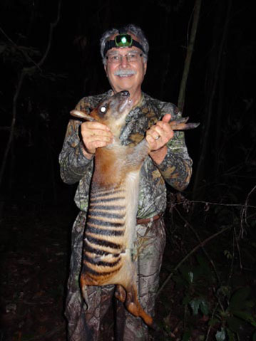 Ken Wilson with Zebra Duiker